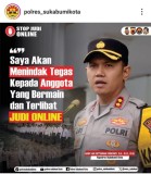 Sikap Kompak 2 Petinggi Polisi di Sukabumi: Tindak Tegas Personil yang Terlibat Judi Online