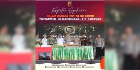 Peringati HUT ke-62, Batalyon Armed 13 Kostrad Gelar Acara Syukuran di Cikembar Sukabumi