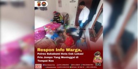 Mayat Lelaki Jompo Ditemukan di Rumah Kos, Polres Sukabumi Kota Respon Cepat Laporan Warga