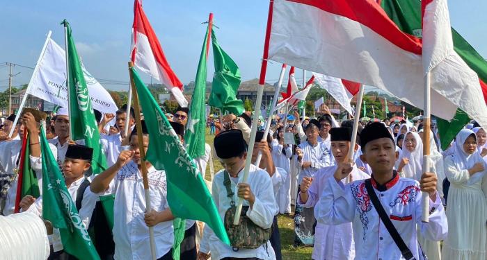 Hari Santri Nasional 2024 di Cibadak Sukabumi, Berlangsung Meriah Diikuti Ribuan Warga dan Santri