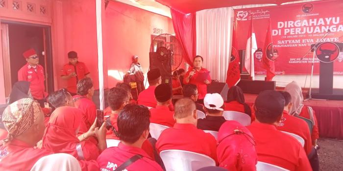 HUT PDIP ke-52, DPC PDI Perjuangan Kabupaten Sukabumi Laksanakan Deklarasi Cap Jempol Darah